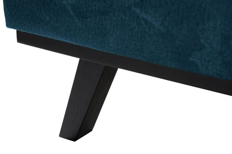 Copenhagen 5-seters Venstrevendt U-formet Sofa med Divan og Sjeselong i Fløyel - Blå - Møbler - Sofaer - U-sofa