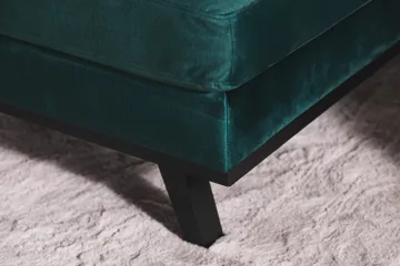 Copenhagen 5-seters Venstrevendt U-formet Sofa med Divan og Sjeselong i Fløyel - Grønn - Møbler - Sofaer - U-sofa