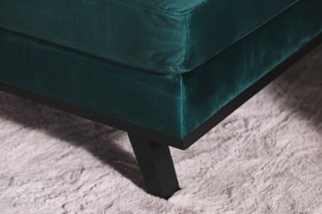 Copenhagen 5-seters Venstrevendt U-formet Sofa med Divan og Sjeselong i Fløyel - Grønn - Møbler - Sofaer - U-sofa