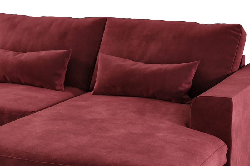 Copenhagen 5-seters Venstrevendt U-formet Sofa med Divan og Sjeselong i Fløyel - Lilla - Møbler - Sofaer - U-sofa