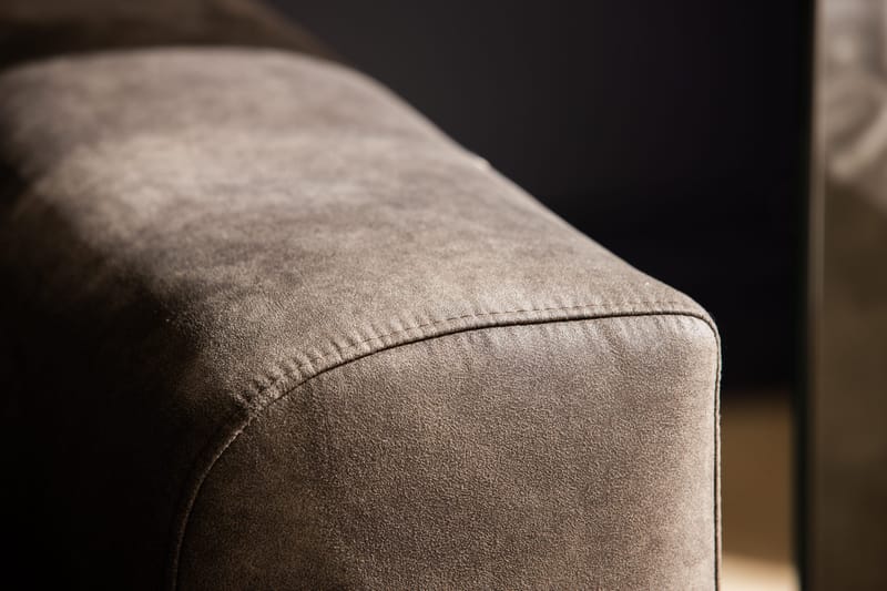 Copenhagen 5-seters Venstrevendt U-formet Sofa med Divan og Sjeselong i Kunstlær - Mørk grå - Møbler - Sofaer - U-sofa
