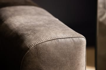 Copenhagen 5-seters Venstrevendt U-formet Sofa med Divan og Sjeselong i Kunstlær - Mørk grå - Møbler - Sofaer - U-sofa