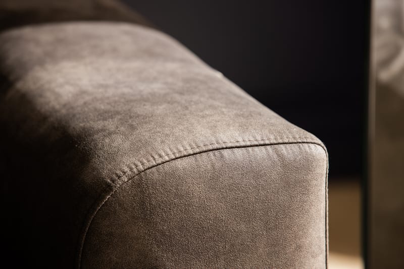 Copenhagen 5-seters Venstrevendt U-formet Sofa med Divan og Sjeselong i Kunstlær - Mørk grå - Møbler - Sofaer - U-sofa