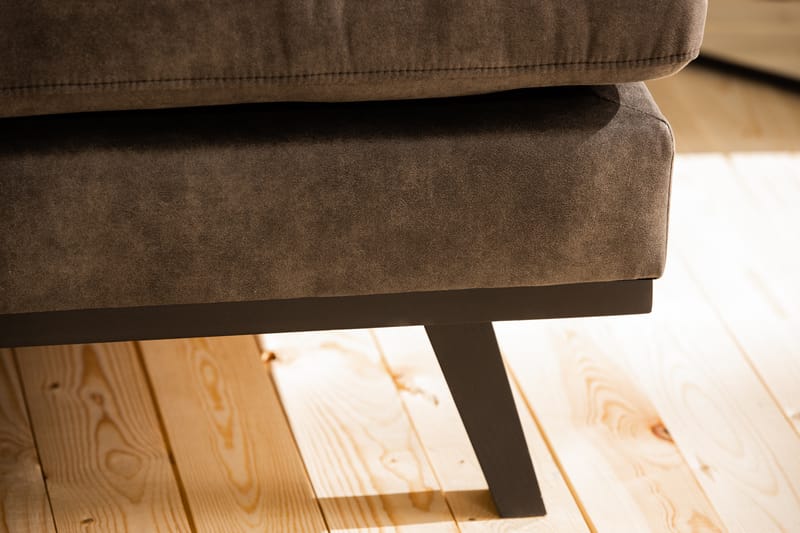 Copenhagen 5-seters Venstrevendt U-formet Sofa med Divan og Sjeselong i Kunstlær - Mørk grå - Møbler - Sofaer - U-sofa