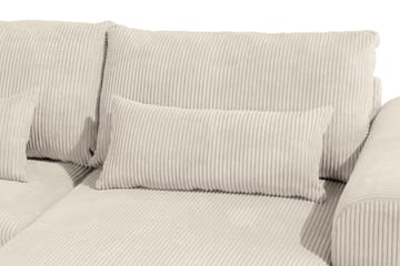 Copenhagen 5-seters Venstrevendt U-formet Sofa med Divan og Sjeselong i Manchester - Beige - Møbler - Sofaer - U-sofa