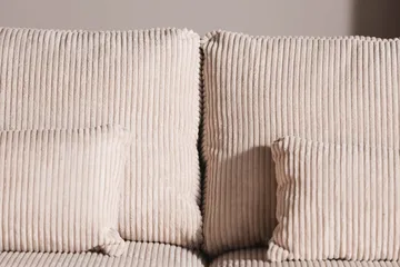 Copenhagen 5-seters Venstrevendt U-formet Sofa med Divan og Sjeselong i Manchester - Beige - Møbler - Sofaer - U-sofa