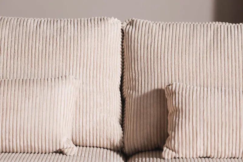 Copenhagen 5-seters Venstrevendt U-formet Sofa med Divan og Sjeselong i Manchester - Beige - Møbler - Sofaer - U-sofa