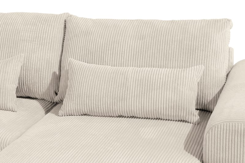 Copenhagen 5-seters Venstrevendt U-formet Sofa med Divan og Sjeselong i Manchester - Beige - Møbler - Sofaer - U-sofa