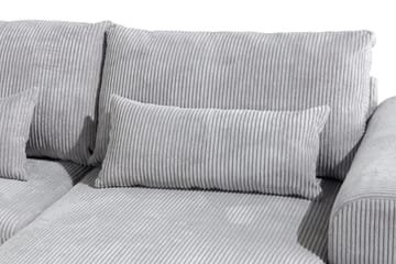Copenhagen 5-seters Venstrevendt U-formet Sofa med Divan og Sjeselong i Manchester - Lys grå - Møbler - Sofaer - U-sofa