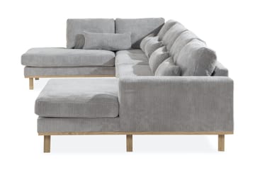 Copenhagen 5-seters Venstrevendt U-formet Sofa med Divan og Sjeselong i Manchester - Lys grå - Møbler - Sofaer - U-sofa