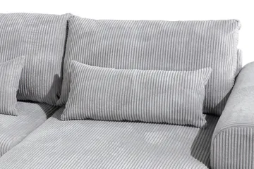 Copenhagen 5-seters Venstrevendt U-formet Sofa med Divan og Sjeselong i Manchester - Lys grå - Møbler - Sofaer - U-sofa