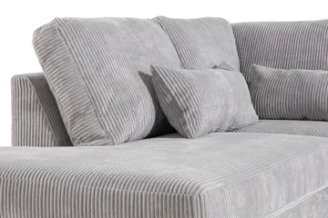 Copenhagen 5-seters Venstrevendt U-formet Sofa med Divan og Sjeselong i Manchester - Lys grå - Møbler - Sofaer - U-sofa