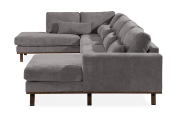 Copenhagen 5-seters Venstrevendt U-formet Sofa med Divan og Sjeselong i Manchester - Mørk grå - Møbler - Sofaer - U-sofa