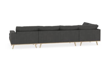 Copenhagen 5-seters Venstrevendt U-formet Sofa med Divan og Sjeselong i Manchester - Mørk grå - Møbler - Sofaer - U-sofa