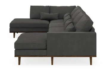 Copenhagen 5-seters Venstrevendt U-formet Sofa med Divan og Sjeselong i Manchester - Mørk grå - Møbler - Sofaer - U-sofa