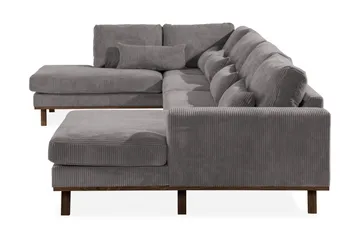 Copenhagen 5-seters Venstrevendt U-formet Sofa med Divan og Sjeselong i Manchester - Mørk grå - Møbler - Sofaer - U-sofa