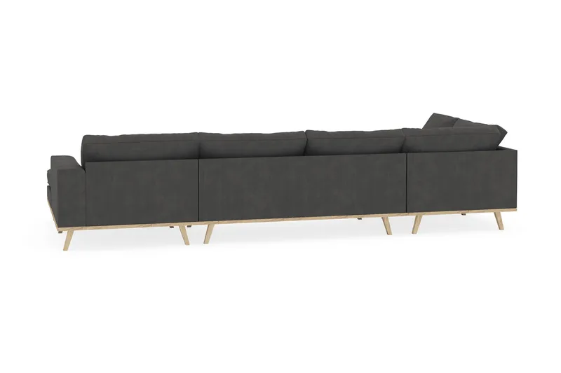 Copenhagen 5-seters Venstrevendt U-formet Sofa med Divan og Sjeselong i Manchester - Mørk grå - Møbler - Sofaer - U-sofa