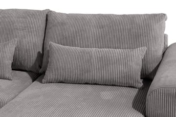 Copenhagen 5-seters Venstrevendt U-formet Sofa med Divan og Sjeselong i Manchester - Mørk grå - Møbler - Sofaer - U-sofa