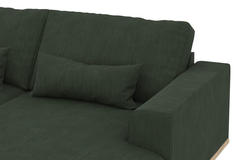Copenhagen 5-seters Venstrevendt U-formet Sofa med Divan og Sjeselong i Manchester - Mørk grønn - Møbler - Sofaer - U-sofa