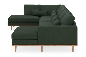 Copenhagen 5-seters Venstrevendt U-formet Sofa med Divan og Sjeselong i Manchester - Mørk grønn - Møbler - Sofaer - U-sofa
