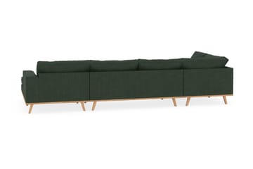 Copenhagen 5-seters Venstrevendt U-formet Sofa med Divan og Sjeselong i Manchester - Mørk grønn - Møbler - Sofaer - U-sofa