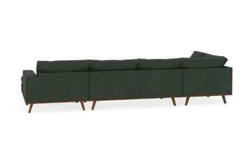 Copenhagen 5-seters Venstrevendt U-formet Sofa med Divan og Sjeselong i Manchester - Mørk grønn - Møbler - Sofaer - U-sofa