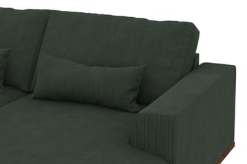 Copenhagen 5-seters Venstrevendt U-formet Sofa med Divan og Sjeselong i Manchester - Mørk grønn - Møbler - Sofaer - U-sofa
