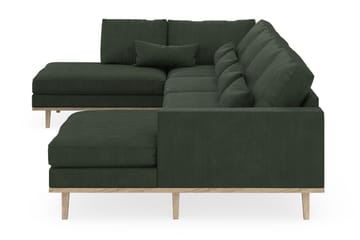 Copenhagen 5-seters Venstrevendt U-formet Sofa med Divan og Sjeselong i Manchester - Mørk grønn - Møbler - Sofaer - U-sofa