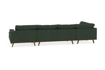Copenhagen 5-seters Venstrevendt U-formet Sofa med Divan og Sjeselong i Manchester - Mørk grønn - Møbler - Sofaer - U-sofa
