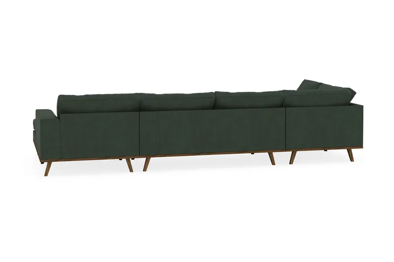 Copenhagen 5-seters Venstrevendt U-formet Sofa med Divan og Sjeselong i Manchester - Mørk grønn - Møbler - Sofaer - U-sofa