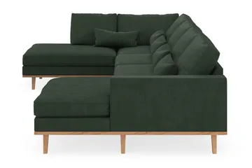 Copenhagen 5-seters Venstrevendt U-formet Sofa med Divan og Sjeselong i Manchester - Mørk grønn - Møbler - Sofaer - U-sofa