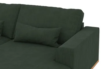 Copenhagen 5-seters Venstrevendt U-formet Sofa med Divan og Sjeselong i Manchester - Mørk grønn - Møbler - Sofaer - U-sofa