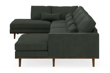 Copenhagen 5-seters Venstrevendt U-formet Sofa med Divan og Sjeselong i Manchester - Mørk grønn - Møbler - Sofaer - U-sofa