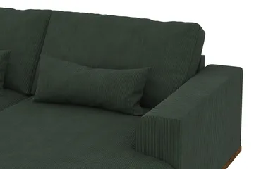 Copenhagen 5-seters Venstrevendt U-formet Sofa med Divan og Sjeselong i Manchester - Mørk grønn - Møbler - Sofaer - U-sofa