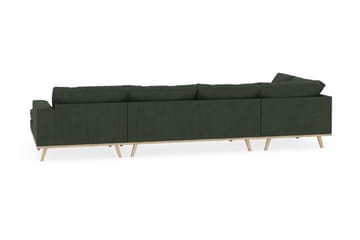 Copenhagen 5-seters Venstrevendt U-formet Sofa med Divan og Sjeselong i Manchester - Mørk grønn - Møbler - Sofaer - U-sofa