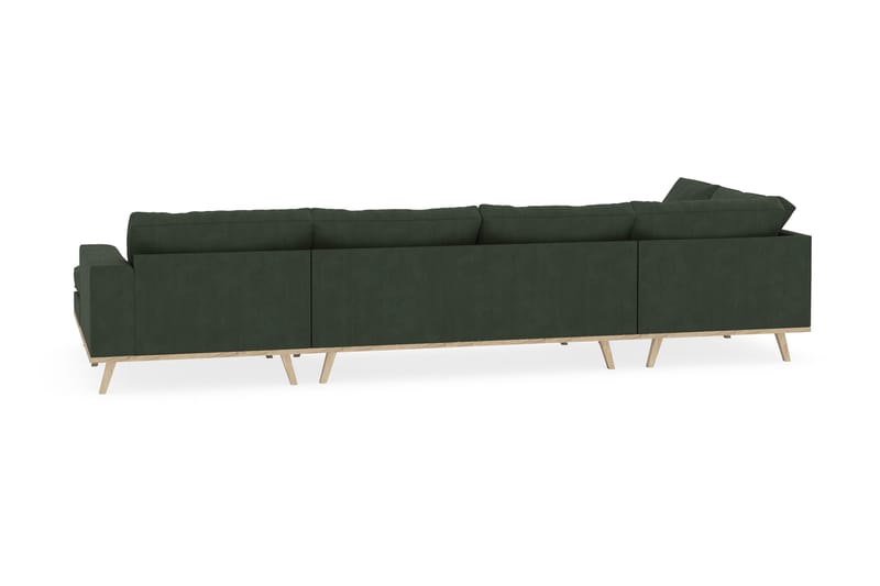 Copenhagen 5-seters Venstrevendt U-formet Sofa med Divan og Sjeselong i Manchester - Mørk grønn - Møbler - Sofaer - U-sofa