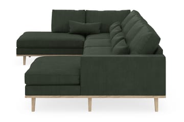 Copenhagen 5-seters Venstrevendt U-formet Sofa med Divan og Sjeselong i Manchester - Mørk grønn - Møbler - Sofaer - U-sofa