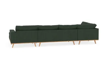 Copenhagen 5-seters Venstrevendt U-formet Sofa med Divan og Sjeselong i Manchester - Mørk grønn - Møbler - Sofaer - U-sofa