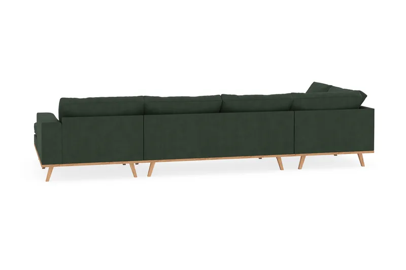 Copenhagen 5-seters Venstrevendt U-formet Sofa med Divan og Sjeselong i Manchester - Mørk grønn - Møbler - Sofaer - U-sofa