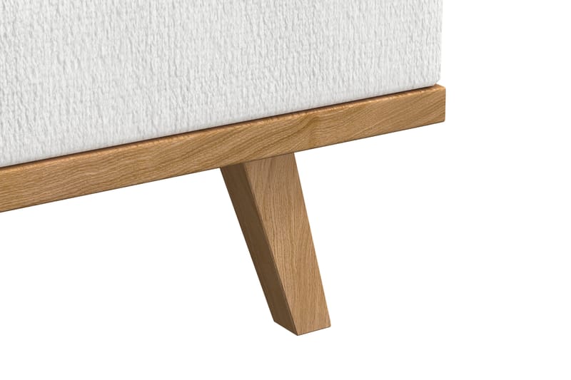 Copenhagen 5-seters Venstrevendt U-formet Sofa med Divan og Sjeselong i Stoff - Hvit - Møbler - Sofaer - U-sofa