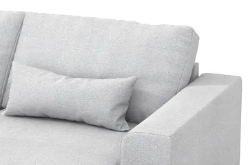 Copenhagen 5-seters Venstrevendt U-formet Sofa med Divan og Sjeselong i Stoff - Lys grå - Møbler - Sofaer - U-sofa