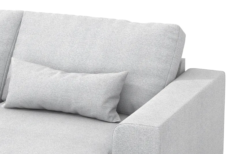 Copenhagen 5-seters Venstrevendt U-formet Sofa med Divan og Sjeselong i Stoff - Lys grå - Møbler - Sofaer - U-sofa