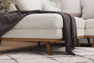 Copenhagen 5-seters Venstrevendt U-formet Sofa med Divan og Sjeselong i Stoff - Lys grå - Møbler - Sofaer - U-sofa