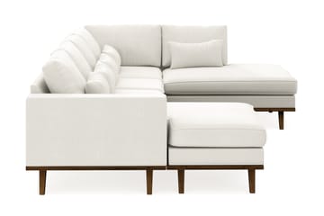 Copenhagen Compact 4-seters Høyrevendt U-formet Large Sofa med Divan og Sjeselong i Stoff - Lys grå - Møbler - Sofaer - U-sofa