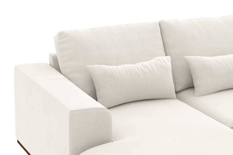 Copenhagen Compact 4-seters Høyrevendt U-formet Large Sofa med Divan og Sjeselong i Stoff - Lys grå - Møbler - Sofaer - U-sofa