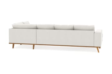 Copenhagen Compact 4-seters Høyrevendt U-formet Sofa med Divan og Sjeselong i Stoff - Lys grå - Møbler - Sofaer - U-sofa