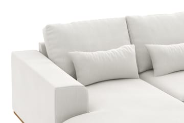 Copenhagen Compact 4-seters Høyrevendt U-formet Sofa med Divan og Sjeselong i Stoff - Lys grå - Møbler - Sofaer - U-sofa