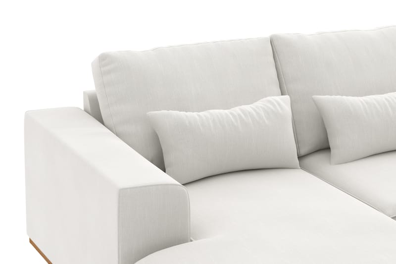 Copenhagen Compact 4-seters Høyrevendt U-formet Sofa med Divan og Sjeselong i Stoff - Lys grå - Møbler - Sofaer - U-sofa