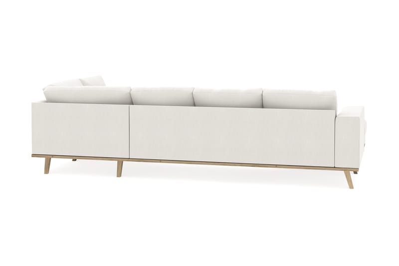 Copenhagen Compact 4-seters Høyrevendt U-formet Sofa med Divan og Sjeselong i Stoff - Lys grå - Møbler - Sofaer - U-sofa