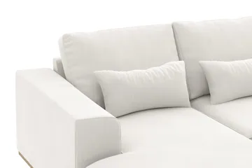 Copenhagen Compact 4-seters Høyrevendt U-formet Sofa med Divan og Sjeselong i Stoff - Lys grå - Møbler - Sofaer - U-sofa